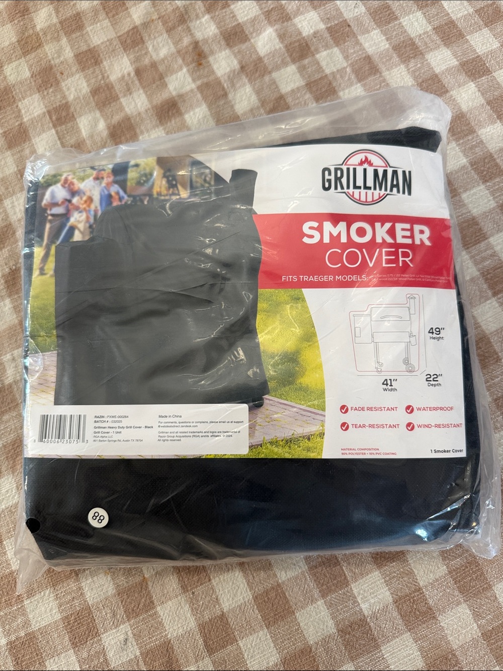Black Smoker Cover for Traeger Models